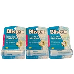 (3)Blistex Ultra-Rich Hydration Layer Lip Balm SPF 15 Expire  7/21 x2 & 3/20 x1